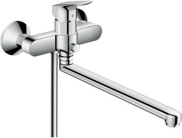 Hansgrohe Logis ééngreeps badmengkraan met extra lange, Ophalen of Verzenden, Kraan