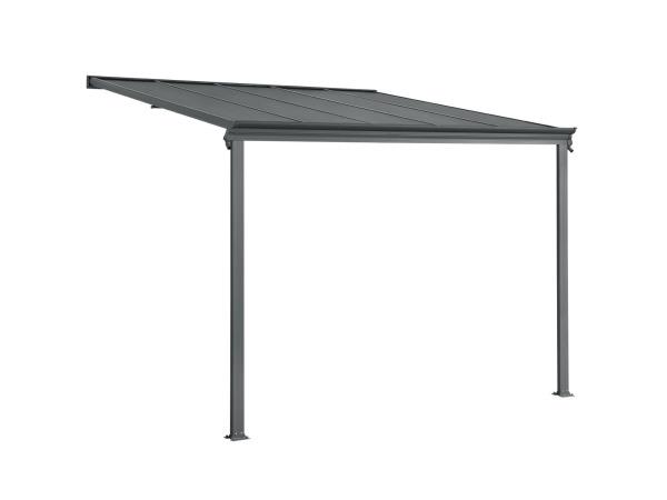 Veiling - Terrasdak / Overkapping - Borneo - 3 x 3 m - Grijs, Tuin en Terras, Overkappingen, Nieuw