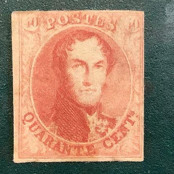België 1862 - 40 cent Koning Leopold I type ronde medaillon