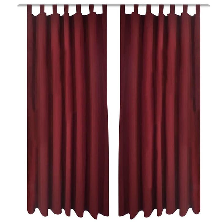 vidaXL Micro-Satijnen Gordijnen met Ringen 140 x 175 cm 2, Maison & Meubles, Ameublement | Rideaux & Stores à lamelles, Envoi