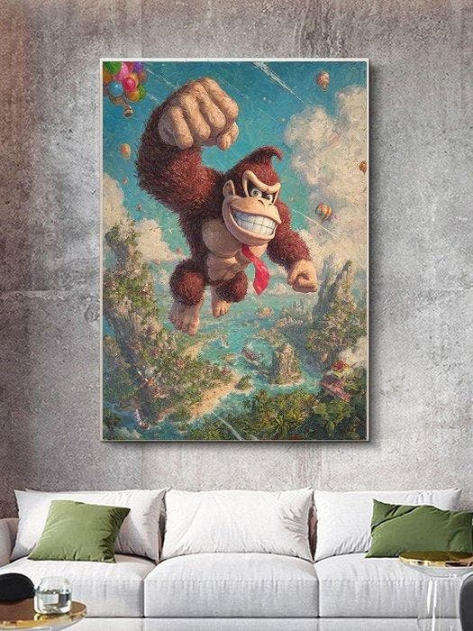 Shayer - Donkey Kong – Jungle Thunder Flight - XL - 60x80cm, Consoles de jeu & Jeux vidéo, Consoles de jeu | Accessoires Autre