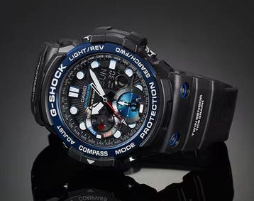 Casio - G-SHOCK GULFMASTER Twin Sensor – Blue Bezel - Sans, Nieuw