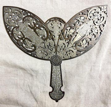 Decoratief ornament - Frankrijk - ornamentale bronzen plaat, Antiek en Kunst