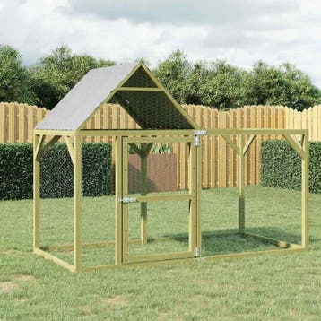 vidaXL Kippenhok 200x100x150 cm geïmpregneerd massief, Verzenden
