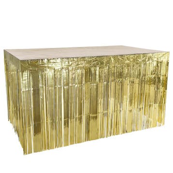 Gouden Tafelrok Matallic 3m, Verzenden, Nieuw