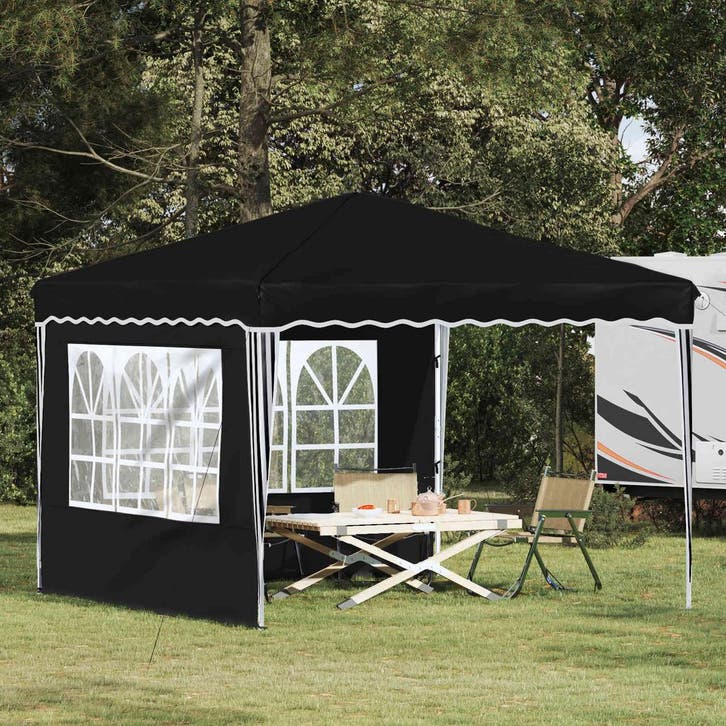 vidaXL Pop-up Feesttent 288 x 288 x 245 cm Zwart Oxford Stof, Jardin & Terrasse, Tonnelles, Envoi