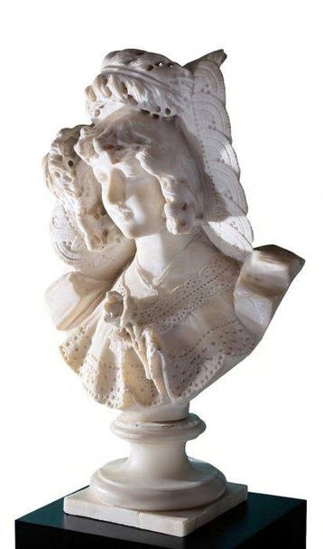 R. Parent (19° secolo) firmato - Buste, Busto fanciulla