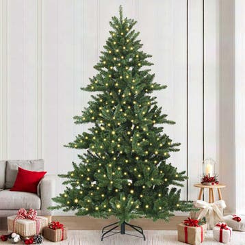 vidaXL Kunstmatige Hinged Kerstboom Groen 240 cm PVC en, Verzenden