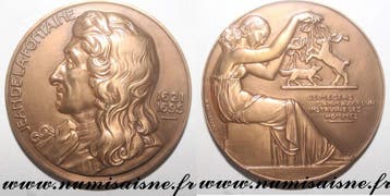 France Medaille 1967 Jean De La Fontaine 1621 1695, Verzenden