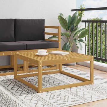 vidaXL Buiten Voetenbank Massief Acacia Hout Wit 79 x 79 x, Verzenden, Nieuw