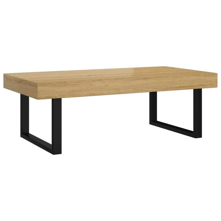 Salontafel MDF/Ijzer 120cm | Retour Deal | 52% Korting!, Huis en Inrichting, Tafels | Salontafels, 50 tot 100 cm, Nieuw, Overige houtsoorten