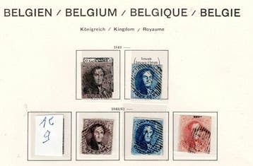 België - JAAR 1849 TOT 1867 OBP waarden 1960€ bijna alles, Postzegels en Munten, Gestempeld