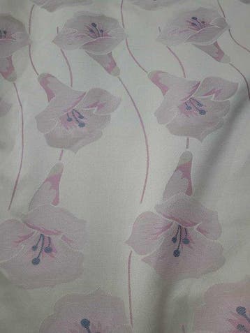 Prachtige jacquardstof in oudroze en lavendel - Textiel -