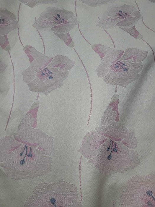 Prachtige jacquardstof in oudroze en lavendel - Textiel -, Antiek en Kunst, Antiek | Tapijten, Tafelkleden en Textiel