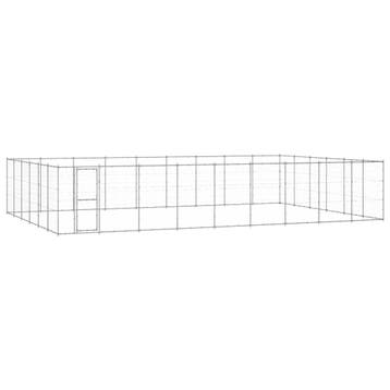 vidaXL Hondenkennel 65,34 m² gegalvaniseerd staal, Verzenden, Nieuw