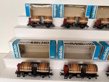 Märklin H0 - 4432 - Modeltrein goederenwagon (6) - Wijnvaten, Nieuw