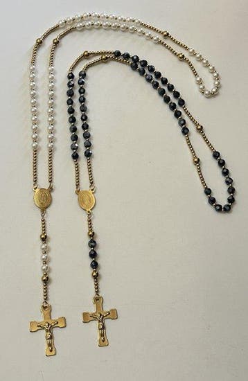 Chapelet - 2 Chapelets Vierge Marie et une bague avec