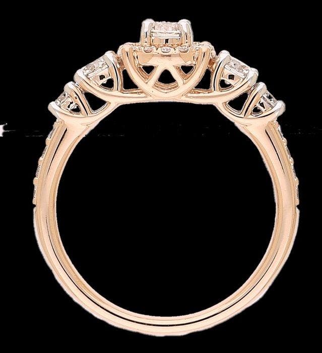 Ring - 18 karaat Geel goud - 0.93ct. tw. Diamant, Bijoux, Sacs & Beauté, Bagues