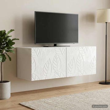 vidaXL Wandmontage TV-kast 98 x 31 cm Hoogglans Wit Bewerkt, Verzenden