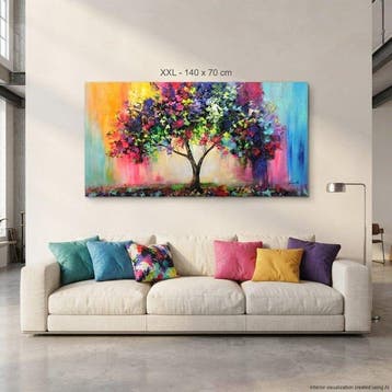 Monika Spiewak - Tree - Oil Painting Stretched On The Frame