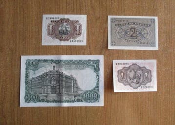 Spanje. - 4 banknotes - various dates (Zonder minimumprijs), Postzegels en Munten