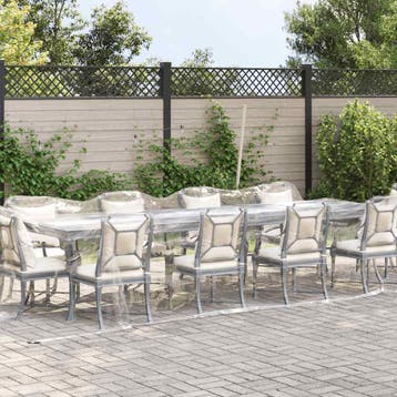 vidaXL Doorzichtig zeildoek met zeilringen 3x10 m PVC, Verzenden, Nieuw