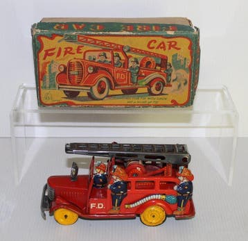 SSS Toys - Blikken speelgoed - Fire Car - 1950-1960 - Japan