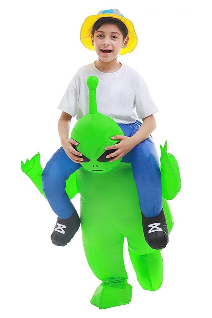 KIMU® Opblaas Kostuum Kinderen Gedragen op Nek van Alien Kin, Enfants & Bébés, Costumes de carnaval & Déguisements, Enlèvement ou Envoi
