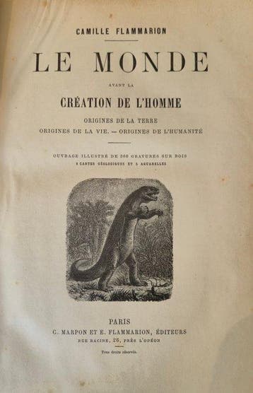 Camille Flammarion - Le Monde avant la Création de lHomme.