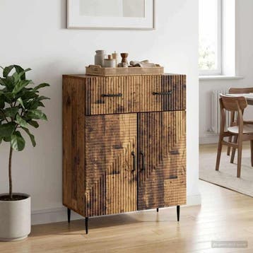 vidaXL Dressoir Oud hout 66 x 34,5 x 89,5 cm Bewerkt hout, Huis en Inrichting, Kasten | Dressoirs, Verzenden, Nieuw