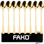 Fako Bijoux - 8 Lange Lepels - Latte Macchiato - Longdrink -, Huis en Inrichting, Verzenden, Nieuw