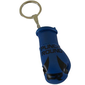 PunchR™ Punch Round Bokshandschoen Sleutelhanger Blauw Zwart, Sport en Fitness, Boksen, Verzenden, Nieuw, Overige