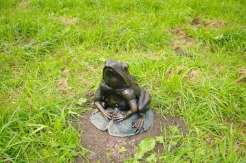 sculptuur, Tuinbeeld Kikker - 250 mm - gietijzer