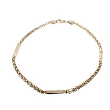Gouden staafjes schakelarmband, Ophalen of Verzenden