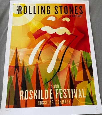 bravado - Rolling Stones. On Fire Tour 2014. Denmark/ Tel, Antiek en Kunst