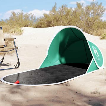 vidaXL Strandtent pop-up waterdicht zeegroen, Caravans en Kamperen, Tenten, Verzenden, Nieuw