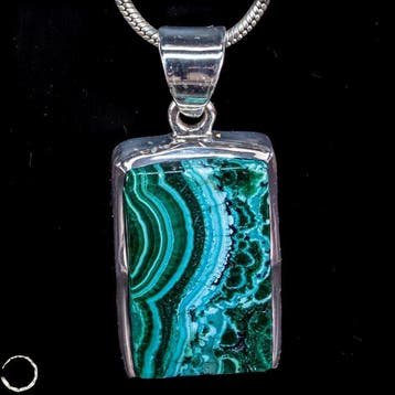 Elegante malachiet-chrysocolla-hanger met fascinerende, Verzamelen