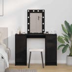 vidaXL Kaptafel met opslag Zwart 102 x 33 x 135 cm Bewerkt, Verzenden, Nieuw