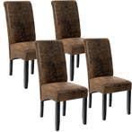 tectake Eetkamerstoel, ergonomisch, massief hardhout - oud b, Huis en Inrichting, Stoelen, Verzenden, Nieuw