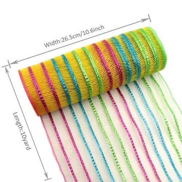 Decomesh metallic 1128878013 26 cm rol 9 meter voor kransen, Huis en Inrichting, Nieuw