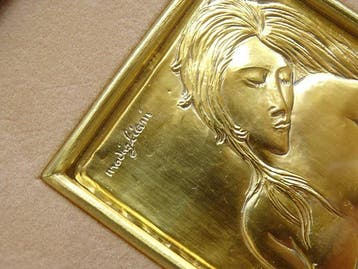 Italië. Amedeo Modigliani 24 carat gold finished over silver