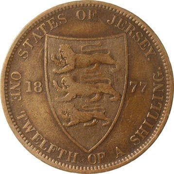Jersey (Brits Kroonbezit). Lot van 4 verschillende 1/12
