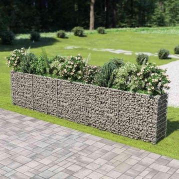 vidaXL Gabion plantenbak verhoogd 450x50x100 cm, Verzenden