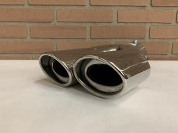 Uitlaat Sierstuk RVS Dubbel ovaal – 2 x 88X65mm RECHTS, Auto-onderdelen, Ophalen of Verzenden, Nieuw