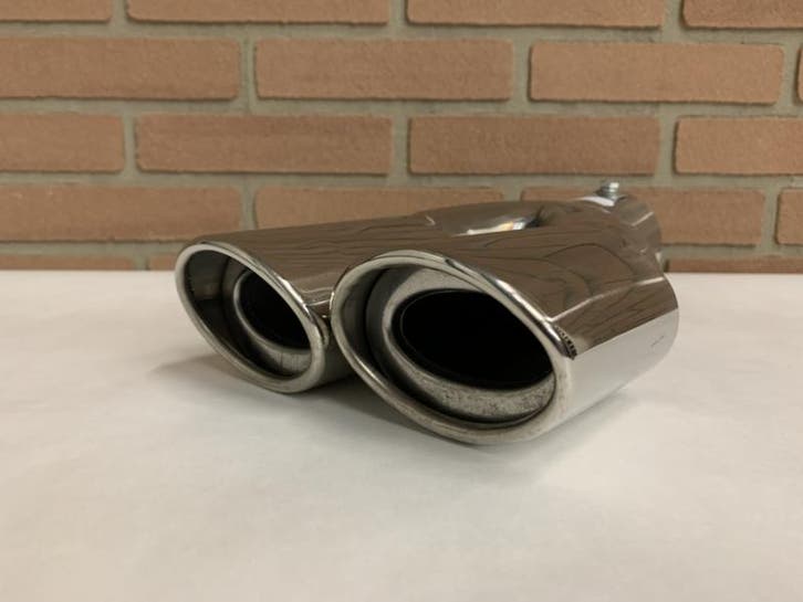 Uitlaat Sierstuk RVS Dubbel ovaal – 2 x 88X65mm RECHTS, Auto-onderdelen, Uitlaatsystemen, Nieuw, Ophalen of Verzenden