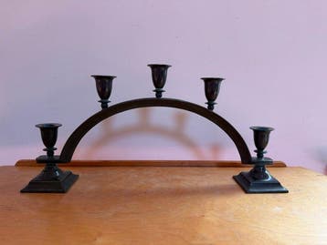 Just Andersen - Chandelier 158 - disko metal - Bougeoir Just, Antiquités & Art