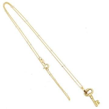 Ensemble de bijoux 2 pièces - 18 carats Or jaune - 45 cm, Handtassen en Accessoires, Antieke sieraden