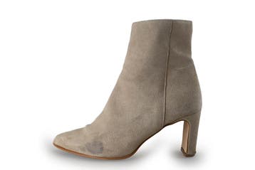 Manfield Enkellaarzen in maat 37 Beige, Kleding | Dames, Verzenden, Beige, Lage of Enkellaarzen, Zo goed als nieuw