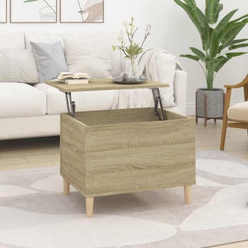 vidaXL Salontafel 60x44,5x45 cm bewerkt hout sonoma, Verzenden, Nieuw