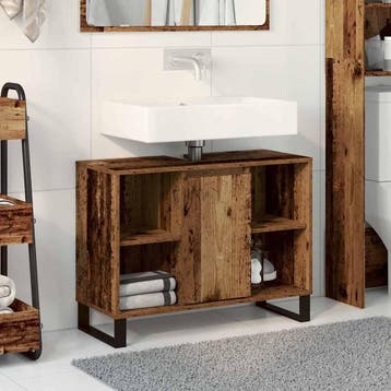 vidaXL Badkamerkast met plank Oud Hout 80 x 33 x 60 cm, Verzenden, Nieuw